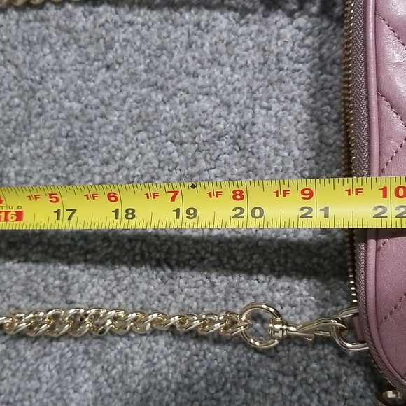 Rebecca Minkoff Quilted Leather Small Double Zipped Crossbody In Fawn - Picture 6 of 13